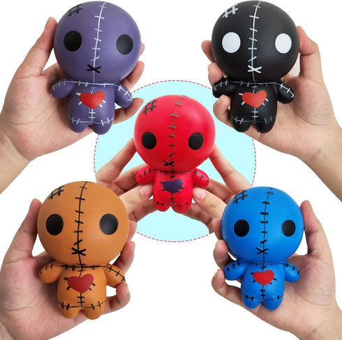 funnysquee Cute Ghost Squishies Toy Horror Voodoo Dolls Stress Relief Slow Rising Soft Squeeze Toys for Kids Halloween Christmas Thanksgiving Gift...