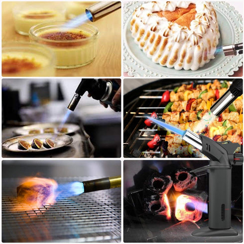 LNLEE Torch Culinary Cooking Torch for Creme Brulee Steak Baking, Refillable Professional Chef Kitchen Torch Lighters for Dab Rig Crafts Resin wit...
