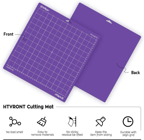 HTVRONT Cutting Mat, 3 Pcs Cutting Mat 12x12(Standard, Light, StrongGrip) Compatible with Cricut Maker 3/Maker 4/Maker/Explore 3/4/Air 2/One, Vari...