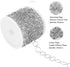 16.4 Feet Silver Plated Brass Chain for Jewelry Making Handmade Embossed 8mm Circle Link Chain Necklace DIY Supplies with 20pcs Open Jump Rings 50...