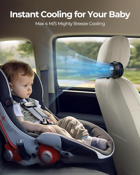 SLENPET Astronaut Portable Stroller Fan, Baby-Safe Clip-on with Detachable Flexible Tripod, Rechargeable Battery-Operated, 3-Speeds, 270° Rotation...