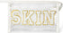 Preppy Patch SKIN Fall Bag Varsity Letter Cosmetic Toiletry Bag Aesthetic Waterproof Cosmetic Case Use Clutch Purse Clear PVC Multi-Function Zippe...
