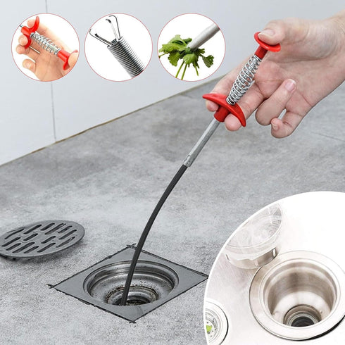 Drain Snake Hair Drain Clog Remover Tool - Sink Drain Cleaner for Sewer Kitchen Bathroom Shower Tub Toilet Clogged Drains Opener Cleaning Tool, Fl...