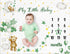 Sleeping Bear Monthly Baby Milestone Blanket Bear Star Balloon Flannel Blanket Boy Newborn Infant Swaddle Blanket Growth Chart Baby Blanket with F...