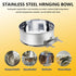 Kennel Stainless Steel Bowls Hanging Crate Durable Anti-Spill Food Feeder Dish Water Bowl 2PCS Quick Lock Cage with Clamp Holder for Small Sized D...