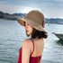 Foldable Wide Brim Floppy Straw Beach Sun Hat,Summer Cap with Bowknot for Women Girls,Strap Adjustable...