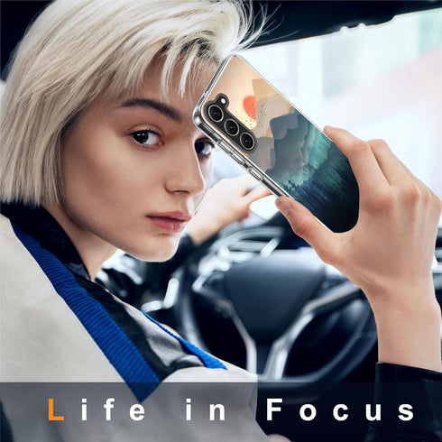 Fashion Case for Samsung Galaxy S24, Mountain Landscape Sunrise Aesthetic Mountain Sunset Shockproof Design Pattern Slim Soft Protective Clear Cas...