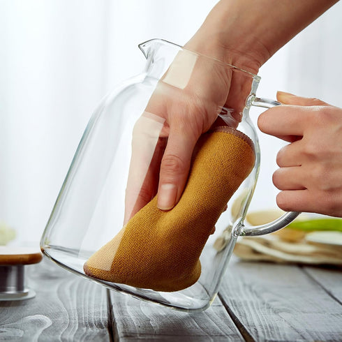 Large Glass Teapot with Infuser, Stovetop Safe, Thickened Heat Resistant Borosilicate Glass, 68 fl oz Glass Tea Kettle with Bamboo Lid...