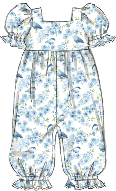 Butterick Babies' Headband, Bloomers, Rompers, and Dress Sewing Pattern Kit, Design Code B6950, Sizes XS-S-M-L, Multicolor...