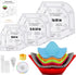 Bowl Cozy Template 3 Sizes,Bowl Cozy Template Cutting Ruler Set,Acrylic Transparent Quilting Bowl Templates for Hot and Cold Food Bowl Rack,withou...