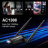 Wireless WiFi Adapter for Desktop PC - QGOO AC1300Mbps USB 3.0 Network Dongle with 5dBi High Gain Dual Antennas, Dual Band 2.4G/400Mbps 5G/867Mbps...