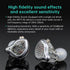 R6 in Ear Monitor Earphone HiFi Wired Earbuds with Mic 1BA 1DD Gaming IEM Headphones with 2 Pin Detachable Cable for Musicians DJ Singer Audiophil...