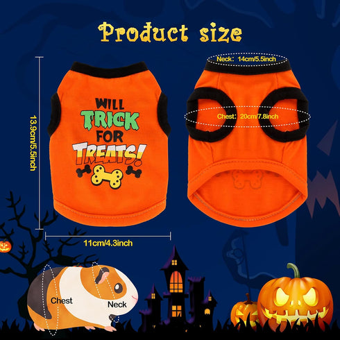 YUEPET 2 Pack Guinea Pig Shirts Warm Vest Cute Printed Clothes for Guinea Pig Hamster Ferret Chinchilla Kitten Cosplay Pet Apparel...