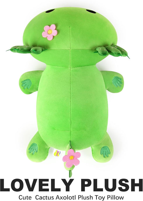 Onsoyours Cute Axolotl Plush, Soft Stuffed Animal Salamander Plush Pillow, Kawaii Plushie Toy for Kids (Axolotl Cactus, 13")...