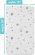 TL Care Printed 100% Cotton Knit Fitted 18" x 36" Cradle/Bassinet Sheet - Compatible with Mika Micky Bassinet, Super Stars, Soft Breathable, for B...