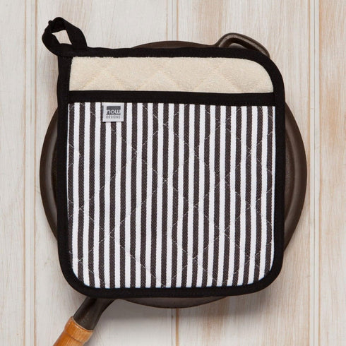 Now Designs by Danica Superior Potholder | Narrow Stripe Black...