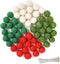 Luckforest 60 Pcs Natural Wool Felt Balls Pom Poms for Christmas Crafts, Garland, Felting, Baby Mobile and Decor 0.8 Inch Hand Felted in Nepal fro...
