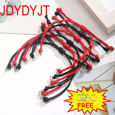 JDYDYJT Semi Finished DIY Half-Finished Unfinished Bracelet Jewelry Making Braided Cord Bracelets Adjustable Rope Thread Bracelets with Jump Rings...