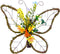 idyllic Butterfly Shaped Wreath with Pastel Berries and Floral Spring Artificial Wreaths for Front Door Decor...