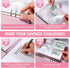 100 Envelope Challenge Binder, Saving Challenge Binder Budget Binder with Cash Envelopes Savings Challenge for Travel and Diary, Pink...