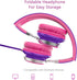 ELECDER i39 Headphones with Microphone Foldable Lightweight Adjustable On Ear Headsets with 3.5mm Jack for Cellphones Computer MP3/4 Kindle School...