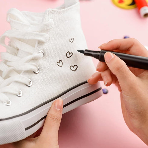 3pcs Fabric Markers Permanent Dye Paint Textile Marker Pens Fine Tip for DIY Clothes Shoe, Dark Green...