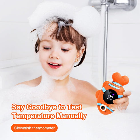 Baby Bath Thermometer,The Infant Baby Bath Floating Toy, Safety Temperature Water Thermometer, Baby Temperature Warning, LED Display Warning Therm...