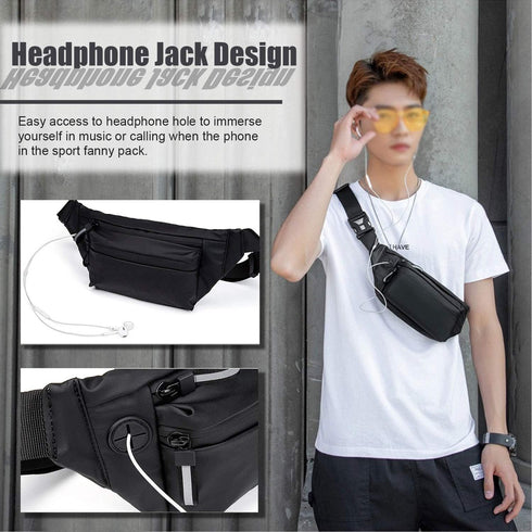 Fanny Pack Crossbody Bags for Women Girls Men Kids Shoulder, Running Belt Bag Leather Phone Pouch, Waterproof Chest Waist Bags for Travel Walking ...