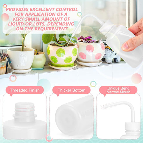 150ML Premium Eyelash Water Bottle for Extensions, 5oz White Tattoo Water Bottles No Need to Squeeze Hard, Easy to Carry Eyelash Bottle Rinse for ...