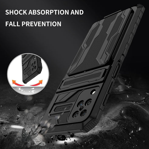 Samsung Galaxy A12 Case with Card Holder Detachable Wallet Cover, Built-in Phone Kickstand Screen Protector Full Body Shockproof Phone Case for Sa...