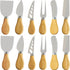 Tiny Cheese Knife Sets, Set of 12 Wooden Cheese Knives for Cheese Charcuterie Board Utensils, Stainless Steel Cheese Slicer, Cheese Cutter, Cheese...