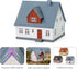 One Set N Scale 1:160 Model Village House Assembled Model Architectural Building Layout JZN02B...