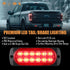 AT-HAIHAN Pack of 2 Aluminum Housing Red LED Trailer Stop Brake Turn Tail Lights, DOT Compliant Waterproof Surface Mount Lighting for Truck Tracto...