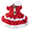 Dog Christmas Dress Costume Pet Santa Claus Clothes Velvet Dresses Puppy Winter Cold Weather Coat Xmas Holiday Outfit Kitty Clothing Red Skirt App...