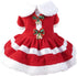 Dog Christmas Dress Costume Pet Santa Claus Clothes Velvet Dresses Puppy Winter Cold Weather Coat Xmas Holiday Outfit Kitty Clothing Red Skirt App...