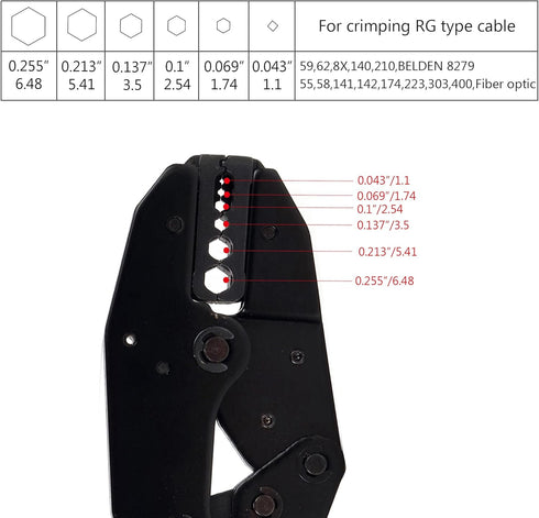 BNC RG58 Plug Crimp Connector and Striping Crimp Tool for RG58 RG59 Pack of 10...