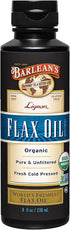 Barlean's Organic Lignan Flaxseed Oil Liquid Supplement from Cold Pressed Flax Seeds, 7,230 mg ALA Omega-3 Fatty Acids for Skin and Hair Care, Veg...