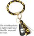 8 Pcs Cute Sunflower Steering Wheel Cover Yellow Keychain for Women Delightful Car Accessories Leather Bracelet Key Ring Car Handbrake Cover Gear ...