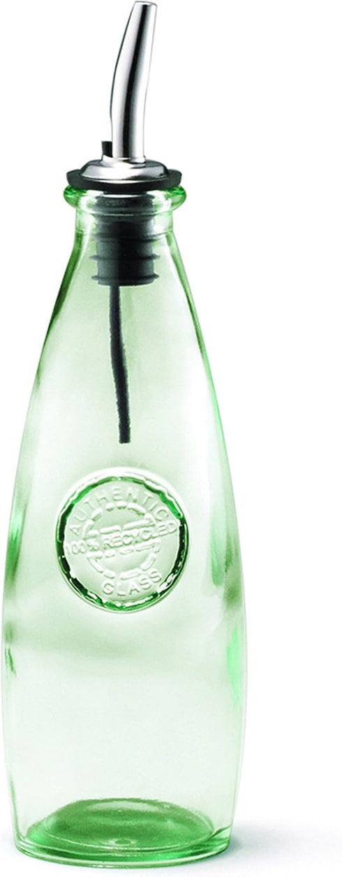 Tablecraft Oil & Vinegar Serving Bottle with Pourer, 12 oz, Green...