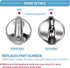 5 Pack WB03T10284 Burner Control Knobs Oven Electric Range Infinite Knobs Stainless Steel Finish Compatible with GE Range/Stove/Oven Replaces 1373043 AP4346312 AH2321076 EAP2321076 PS2321076