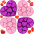 Patelai 4 Pieces Conversation Heart Molds Mixed Size 40 Holes Valentine's Day Heart Shaped Silicone Molds Non Stick for Chocolate Fondant Jelly Pu...