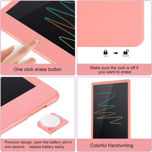 LCD Writing Tablet for Kids Doodle Board with Bag, Electronic Digital Colorful Screen Drawing Tablet, Etch a LEYAOYAO 10-Inch Drawing Pad Sketch P...