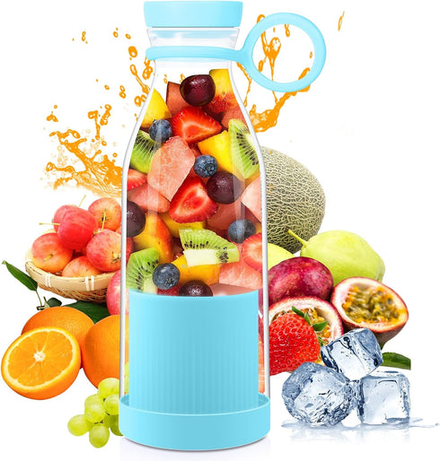 1pc 420ml Personal Size Blender, Portable Blender, Battery Operated USB Blender, Smoothies & Shakes (green)...
