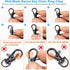 Black Keychain Key Chain Rings Clips Bulk (60pcs, Small), Swivel Lanyard Snap Hooks (32mm) X 30pcs + Key Rings X 30pcs, for Keychain Crafts Resin ...