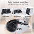 Desk Fan, 3000mAH Rechargeable Battery Powered Ultra Quiet 4 Speed 5in 225° Rotated Mini and with USB for Desk Top/Office Strong Airflow Easy Clea...