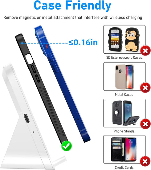 3 in 1 Wireless Charger,Mitywah Qi Standard Fast Wireless Charging Station Stand Dock for Phone 13/13 Pro/ 13 Pro Max/12//12 Pro Max/11/XR/8,Apple...