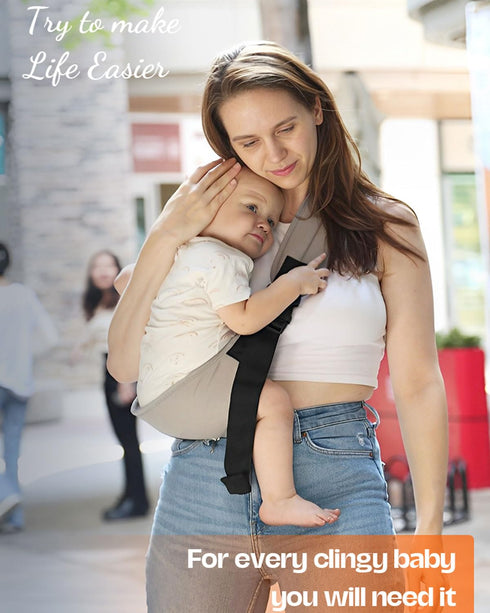 Baby Sling Carrier Newborn to Toddler,Ergonomic Sling Carrier with Adjustable Strap,Lightweight,Portable,Breathable,Soft Padding,Baby Hip Seat Car...