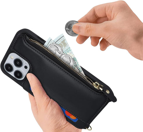 Cavor for iPhone 15 Pro Case with Card Holder,iPhone 15 Pro Wallet Case for Women,iPhone 15 Pro Case Magsafe,Phone Case iPhone 15 Pro Case with St...