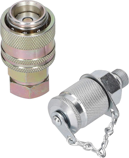 G1/8 Quick Coupling Connector Male Female Threaded link PT/PPT Hydraulic Pressure Test Point Adapter Set...