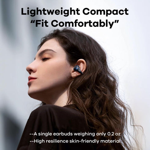 Ear Clip Earbuds True Wireless Bluetooth Headphones, Mini Bone Conduction Earphones Open Ear Headphones for Sport Running Workout Driving Compatib...
